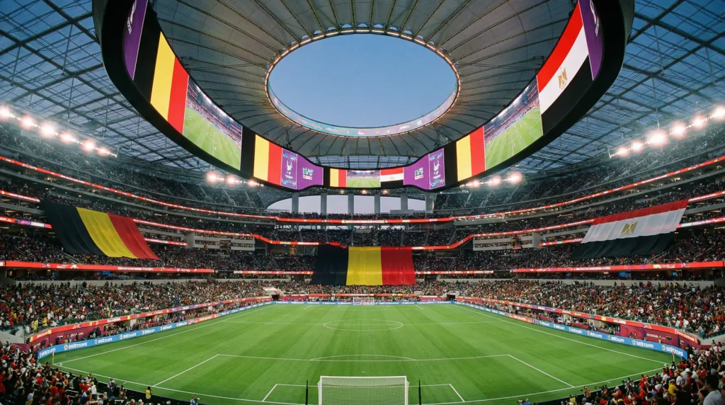 World Cup 2026 Group G analysis featuring Belgium and Egypt flags with tournament data