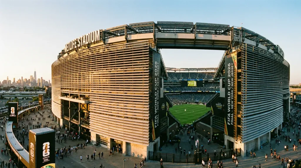 MetLife Stadium in East Rutherford New Jersey, host venue for the 2026 FIFA World Cup Final