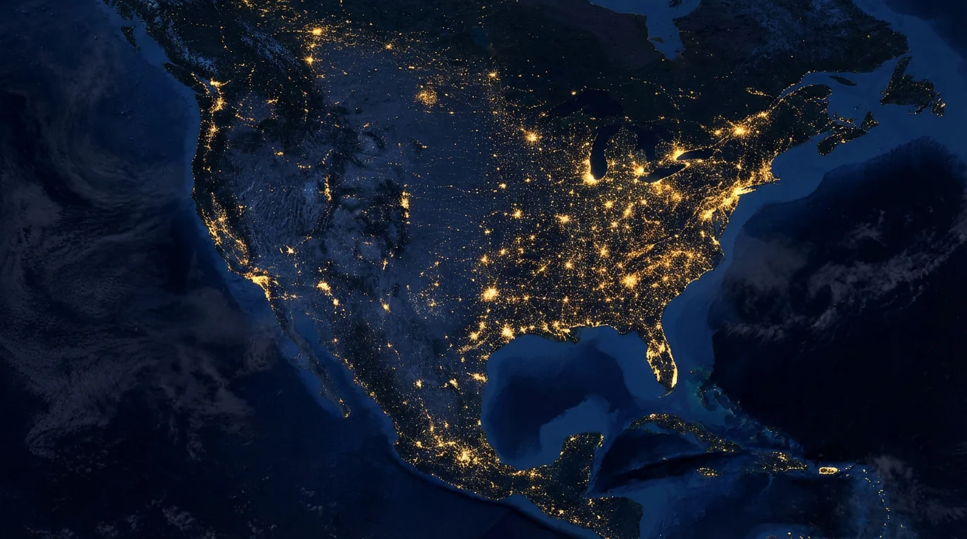 Map of North America showing World Cup 2026 host cities across USA, Mexico and Canada
