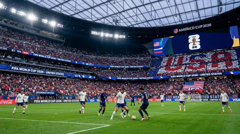 USMNT squad at a 2026 FIFA World Cup venue in the United States